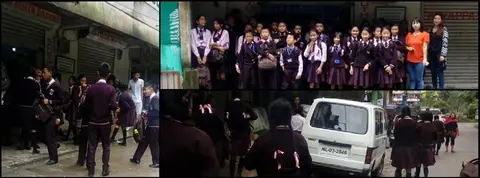 Earthquake drill at school, 2017 conducted as part of LSE activity