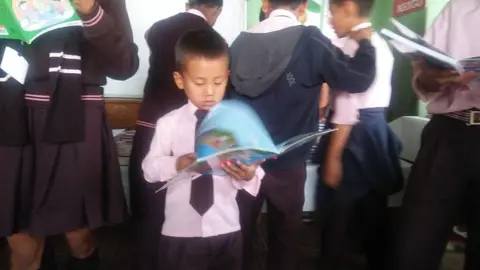 CBS students during the Book Fair 