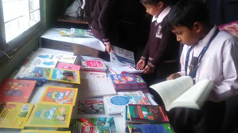 CBS students during the Book Fair 