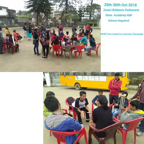 Children Parliament session - 'RAISE Your Hands for Inclusion' Campaign(OCT 29TH - OCT 30TH, 2018) - ZONAL MEET ON INCLUSIVE CHILDREN PARLIAMENT
